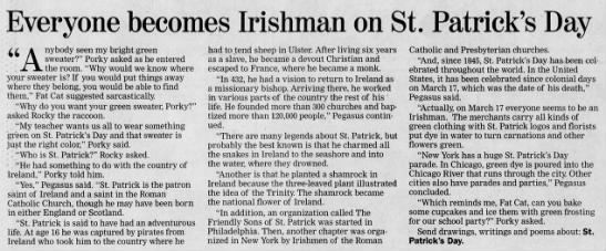 Everyone becomes Irishman on St. Patrick's Day
